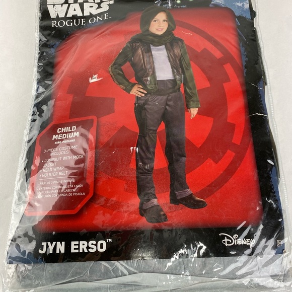 Star Wars Rogue One Jyn Erso Kids Medium Costume NWT 3 Piece - Picture 1 of 4
